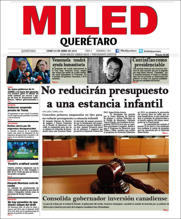 Portada de Miled - Querétaro (México)