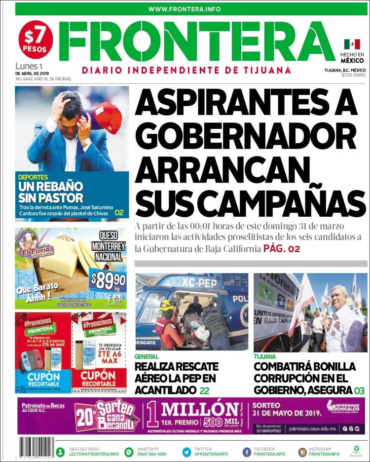 Portada de Frontera (México)