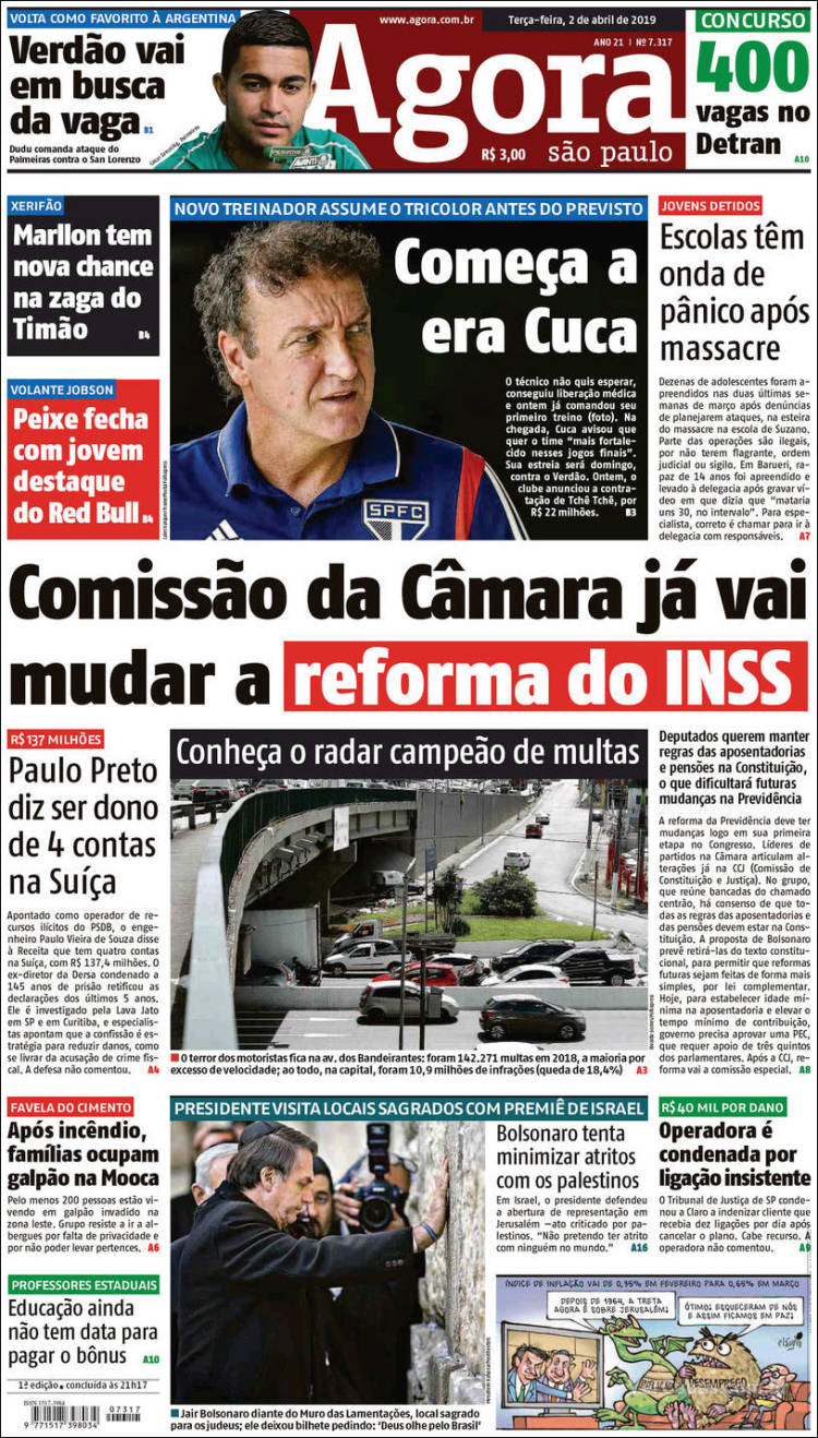 Portada de Agora São Paulo (Brasil)