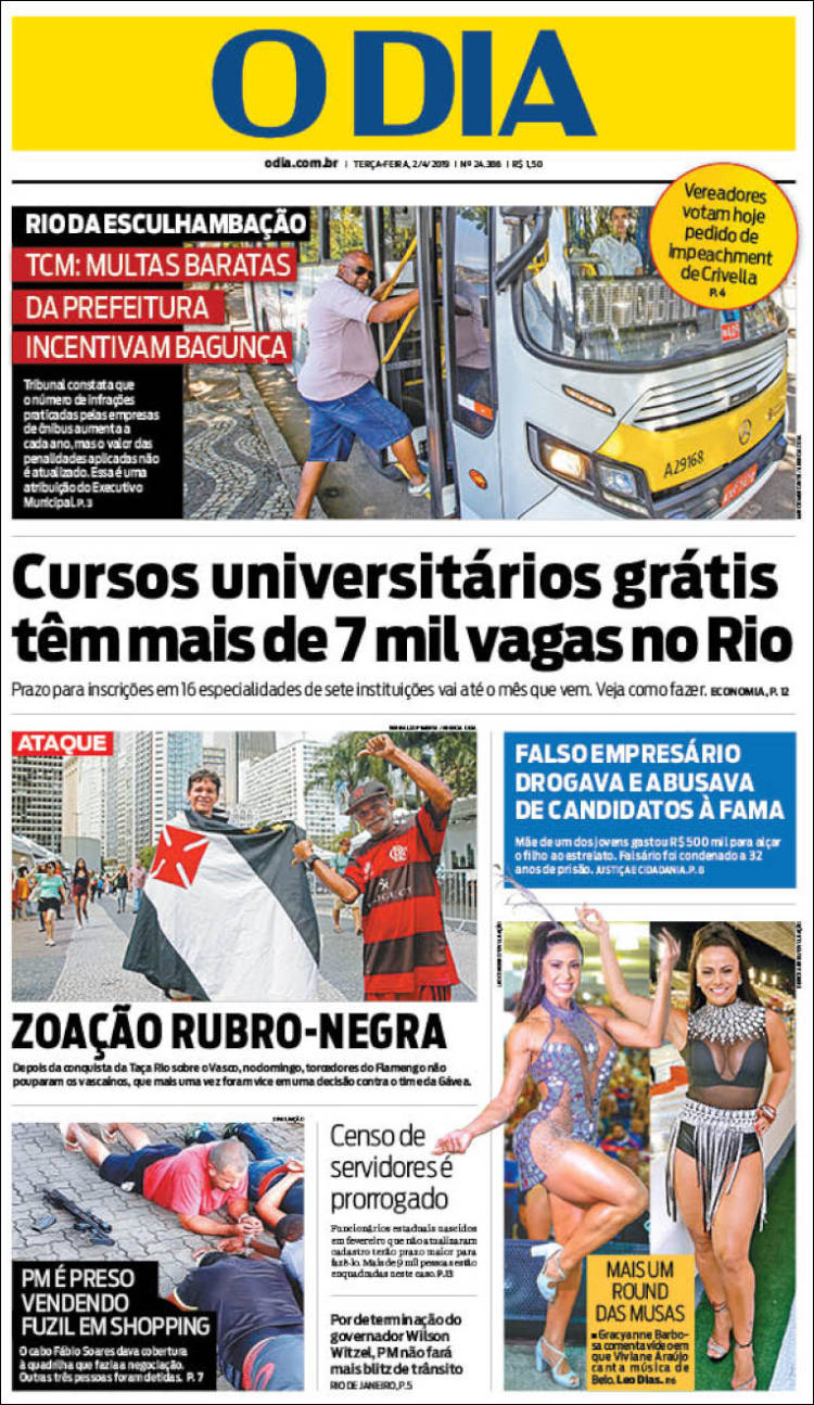 Portada de O Dia (Brasil)