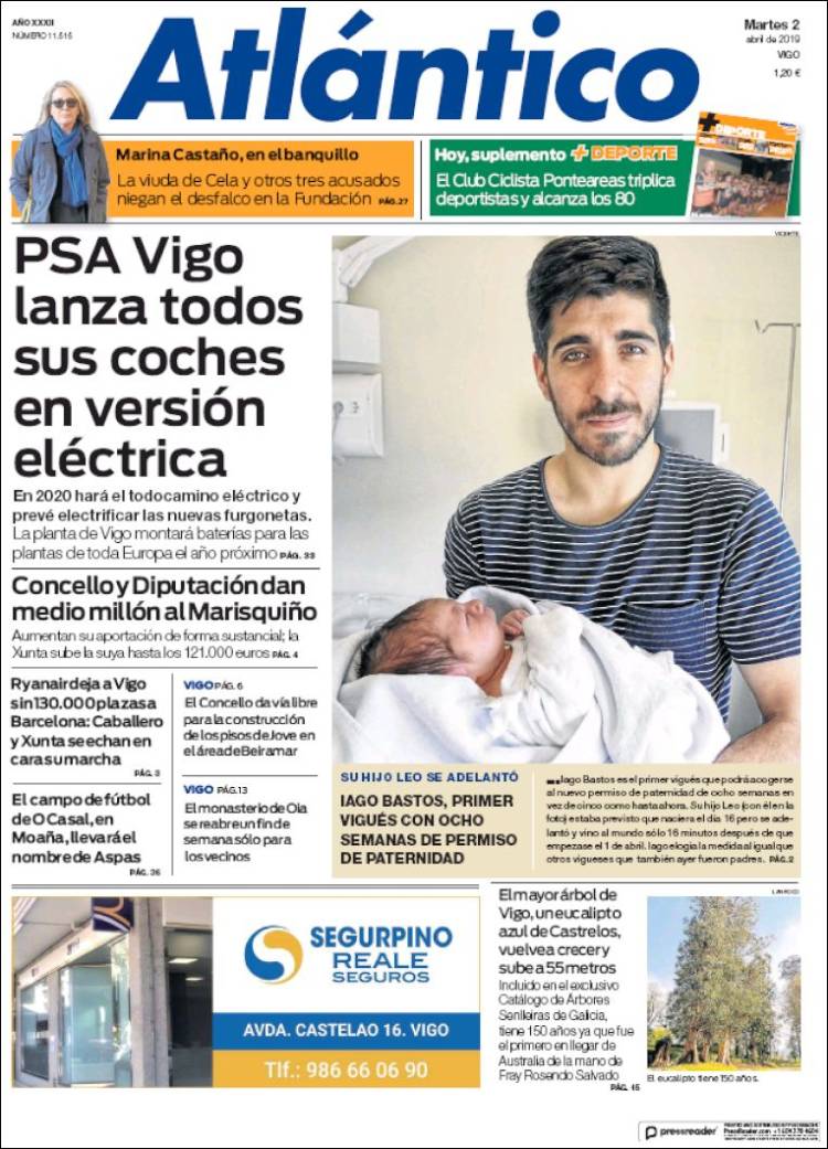 Portada de Atlántico Diario (España)