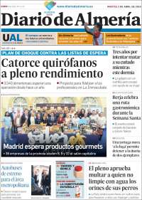 Portada de Diario de Almería (España)