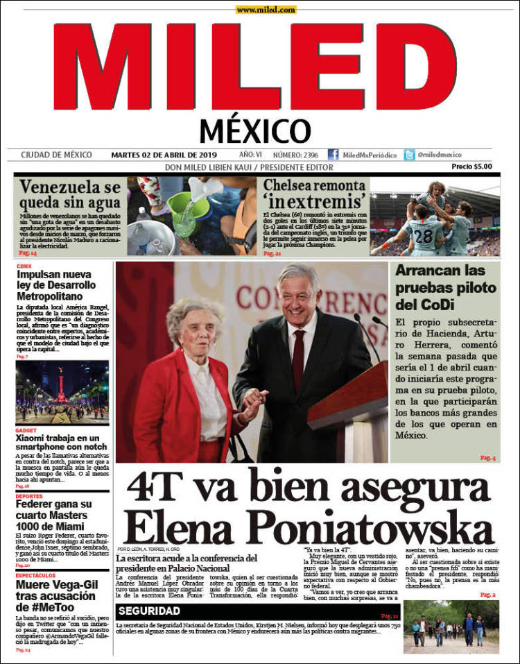 Portada de Miled (M&eacute;xico)