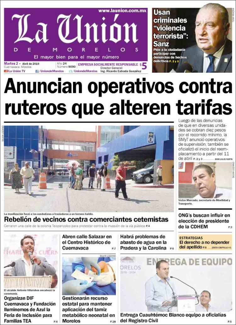 Portada de La Unión de Morelos (M&eacute;xico)