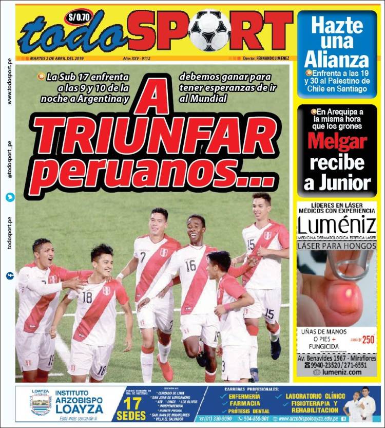 Portada de TodoSport (Per&uacute;)