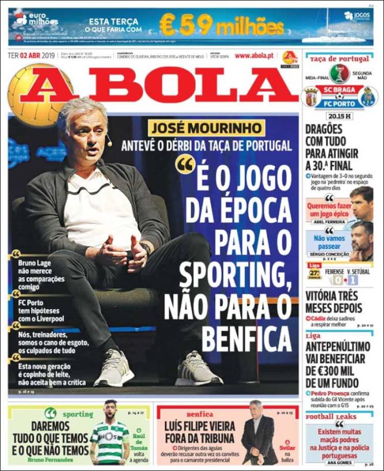 Portada de A Bola (Portugal)