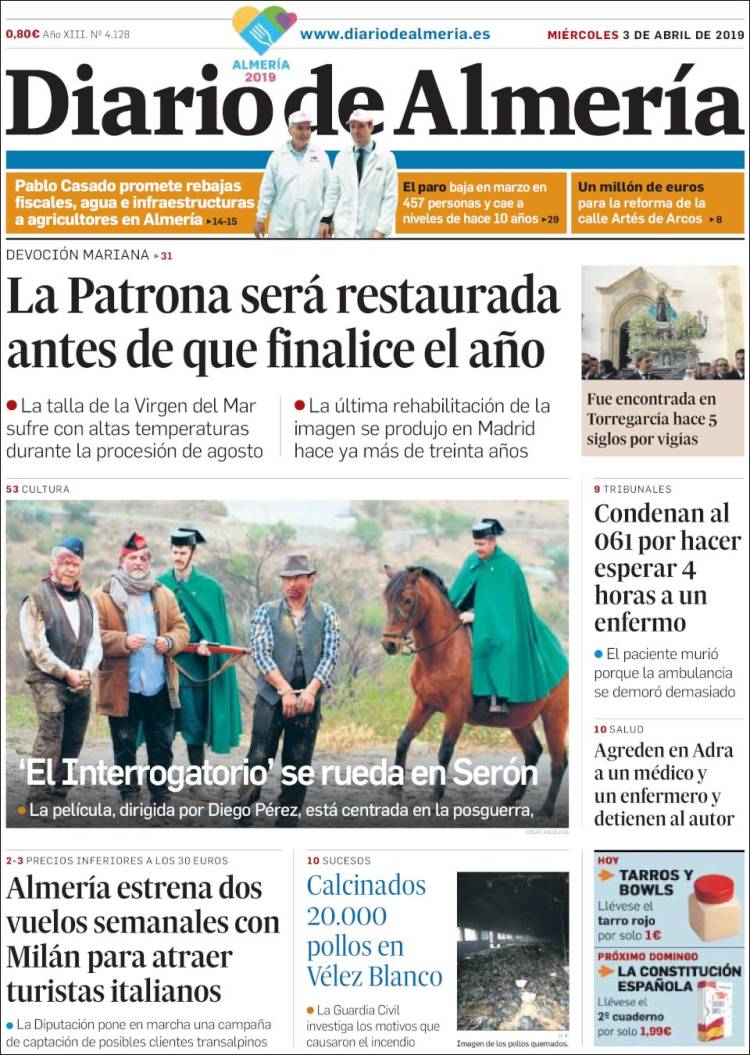 Portada de Diario de Almería (España)