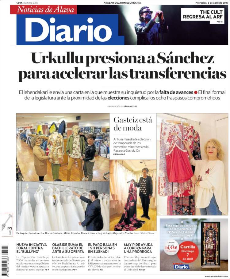 Portada de Noticias de Álava (España)