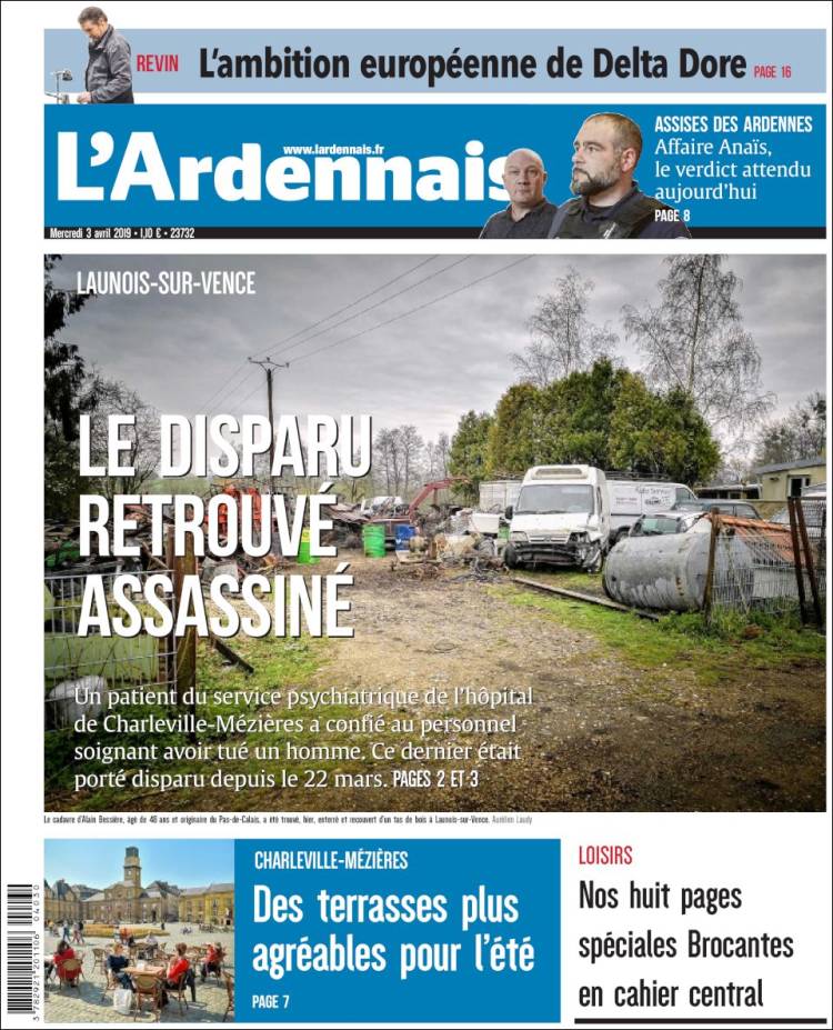 Portada de L'Ardenais (Francia)