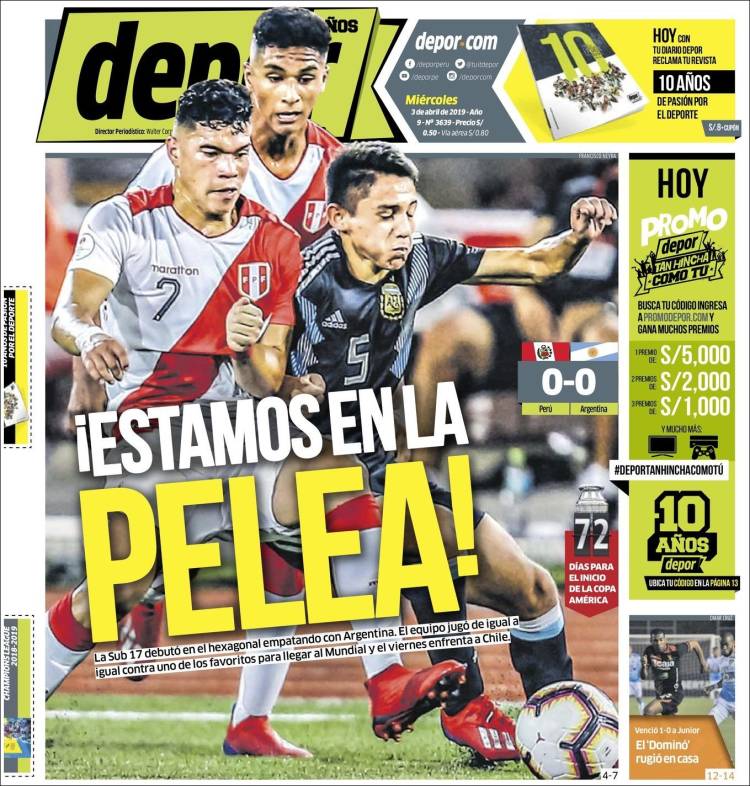 Portada de Depor (Peru)