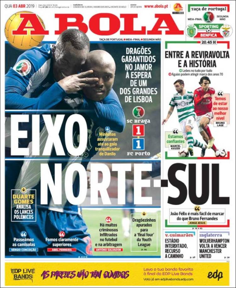 Portada de A Bola (Portugal)