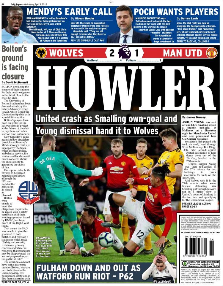 Portada de Express Sport (Reino Unido)