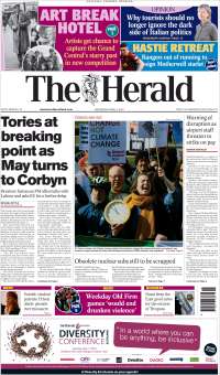 Portada de The Herald (Reino Unido)