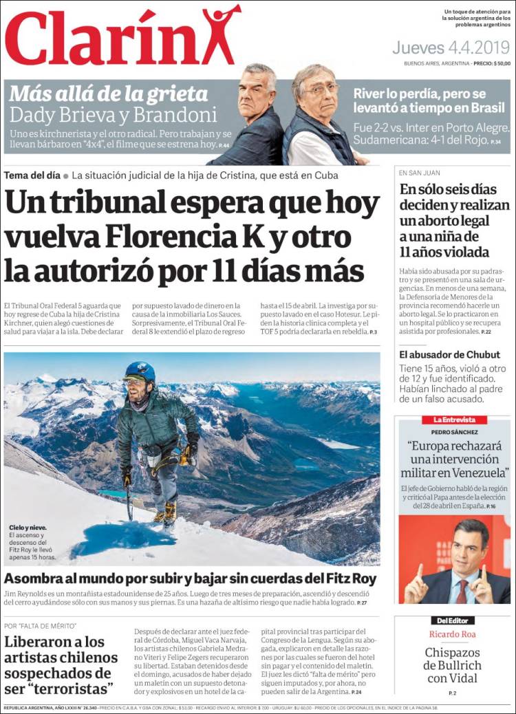 Portada de ClarÃ­n (Argentina)