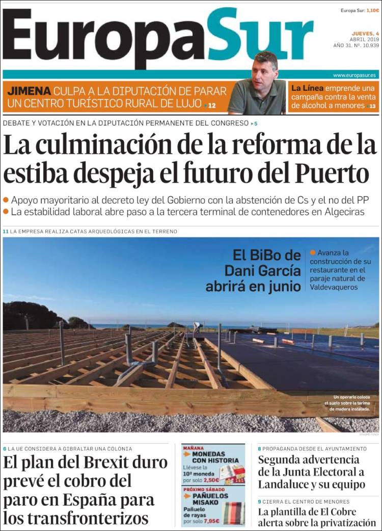 Portada de Europa Sur (España)