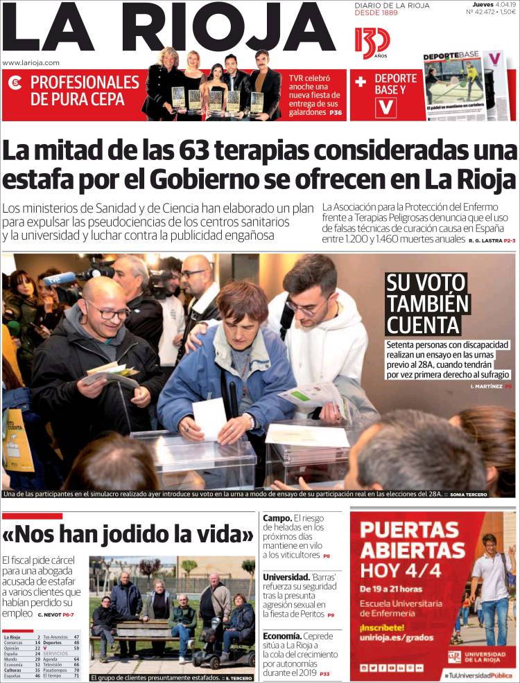 Portada de La Rioja (España)