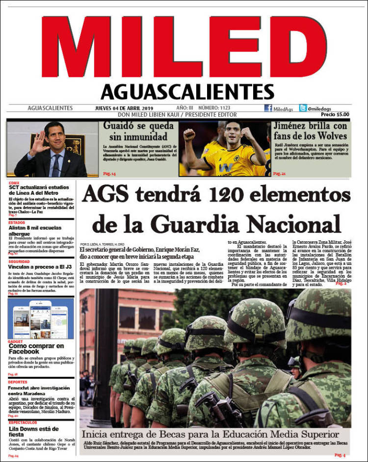 Portada de Miled - Aguascalientes (México)