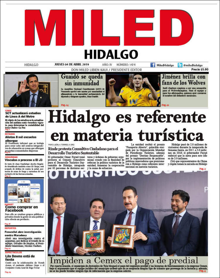 Portada de Miled - Hidalgo (México)