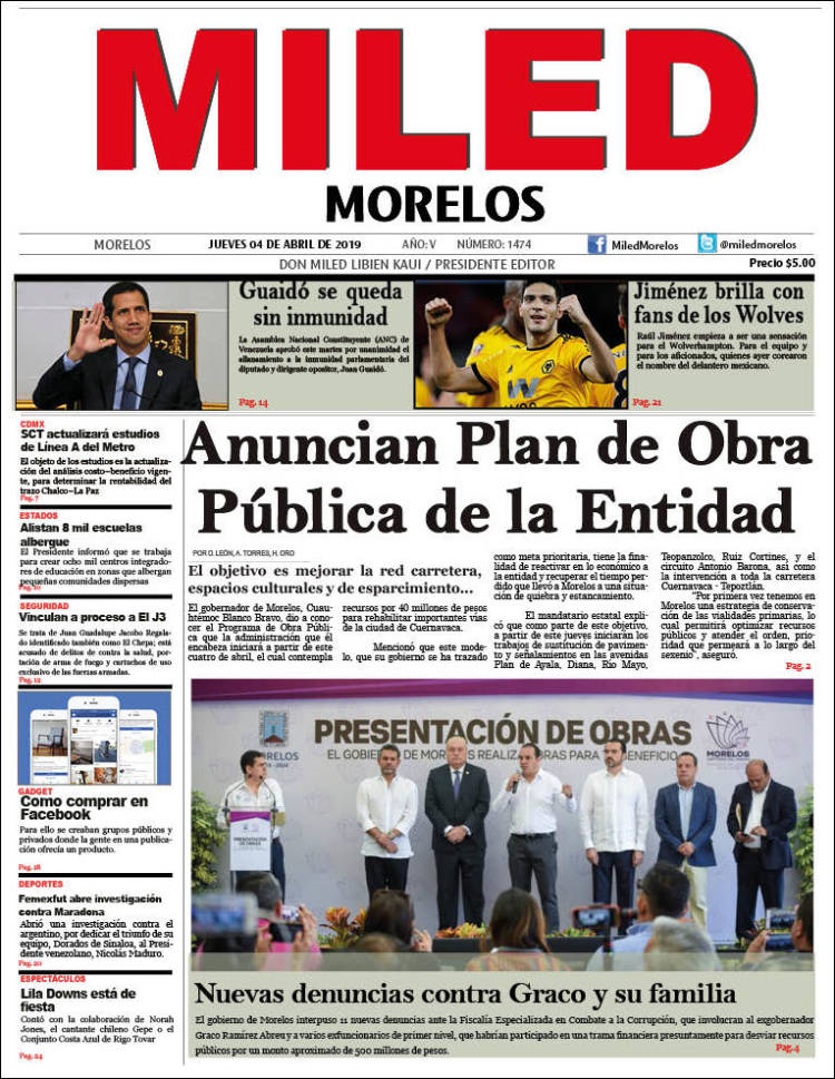 Portada de Miled - Morelos (México)
