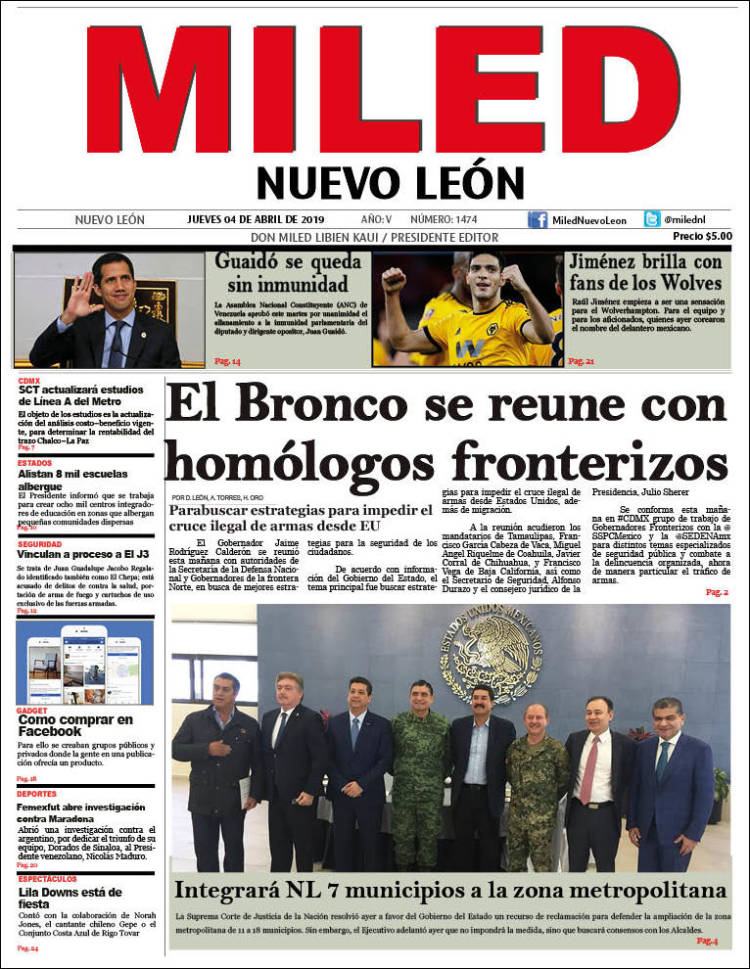 Portada de Miled - Nuevo León (México)