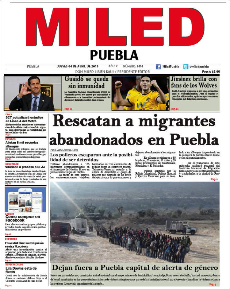Portada de Miled - Puebla (México)