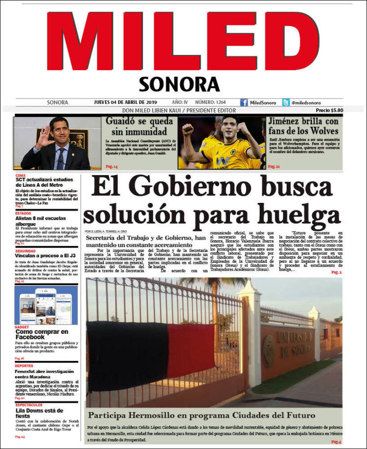 Portada de Miled - Sonora (México)