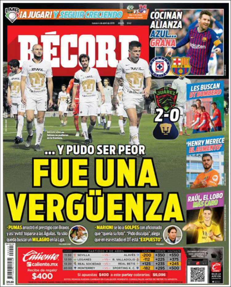 Portada de Record (México)