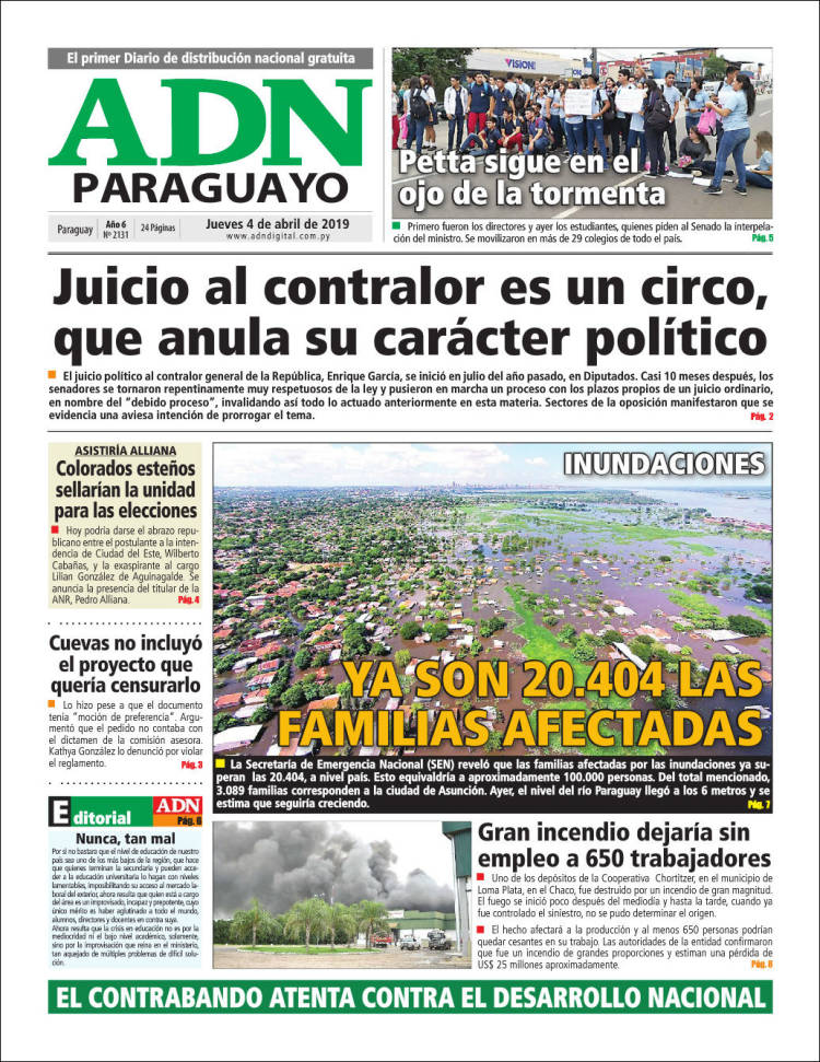 Portada de ADN Paraguayo (Paraguay)