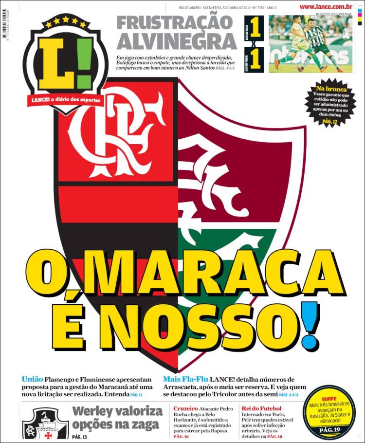 Portada de Lance! (Brasil)