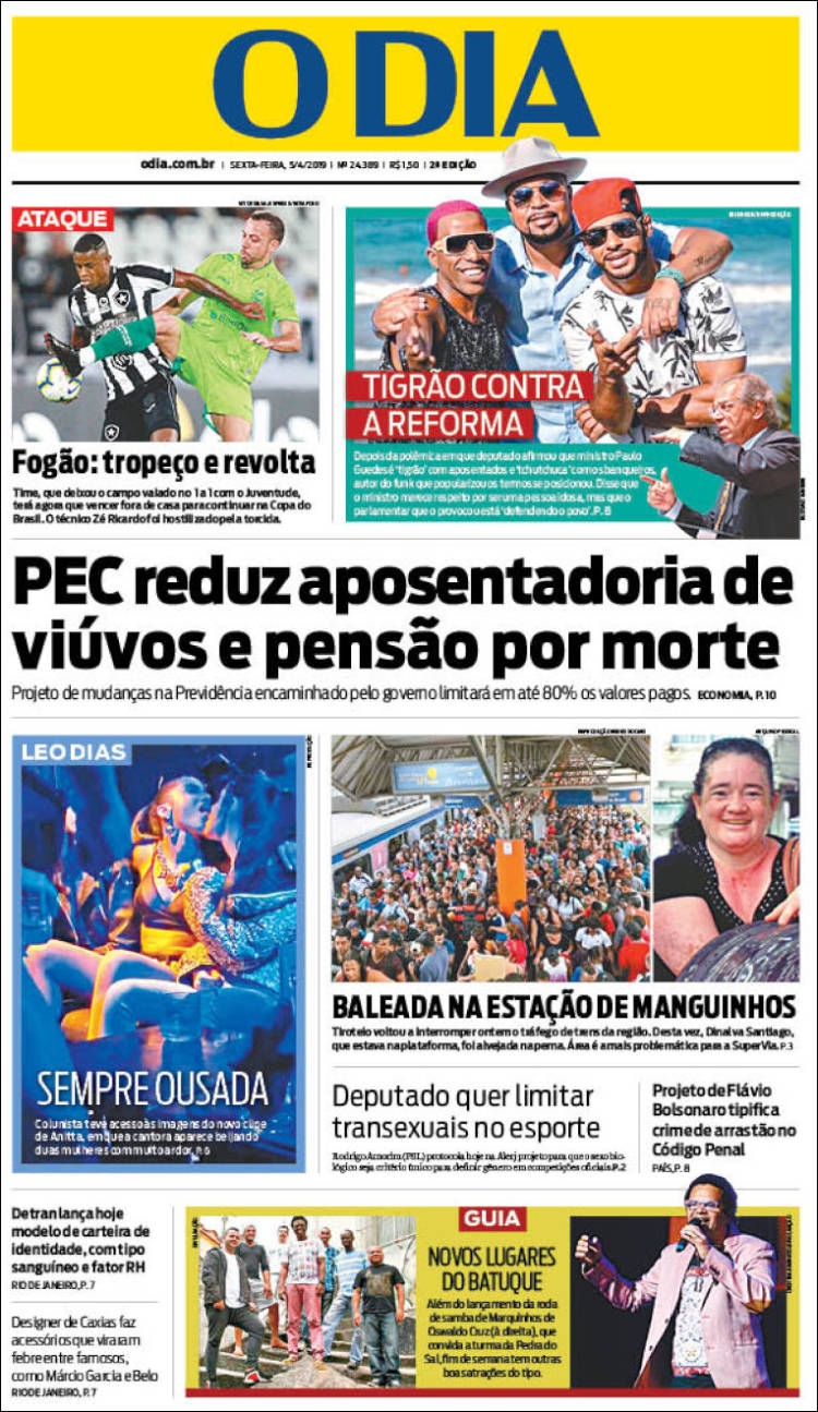 Portada de O Dia (Brasil)