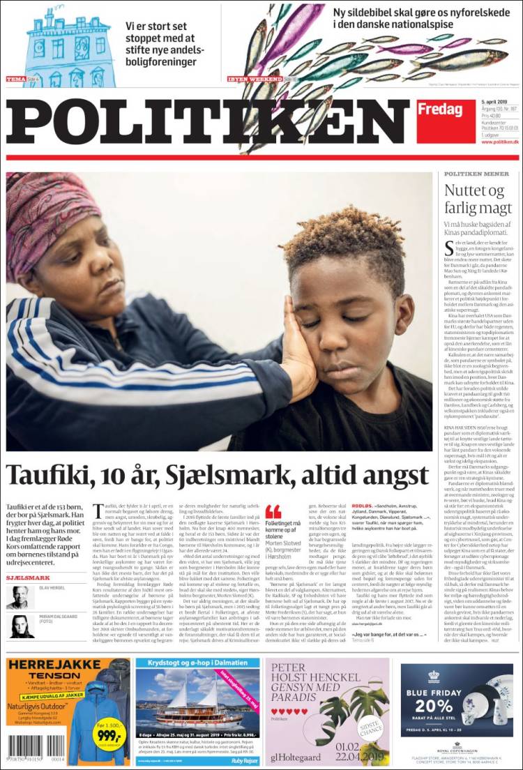 Portada de Politiken (Dinamarca)