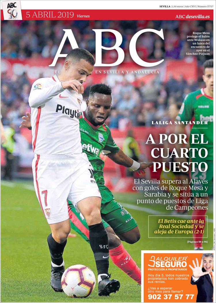 Portada de ABC - Sevilla (Espa&ntilde;a)