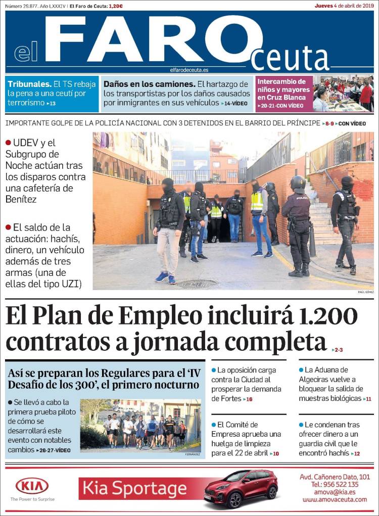 Portada de El Faro de Ceuta (Espa&ntilde;a)