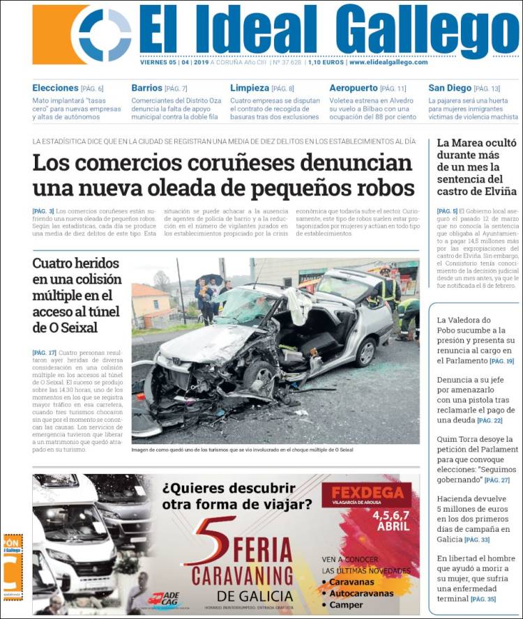 Portada de El Ideal Gallego (Espa&ntilde;a)