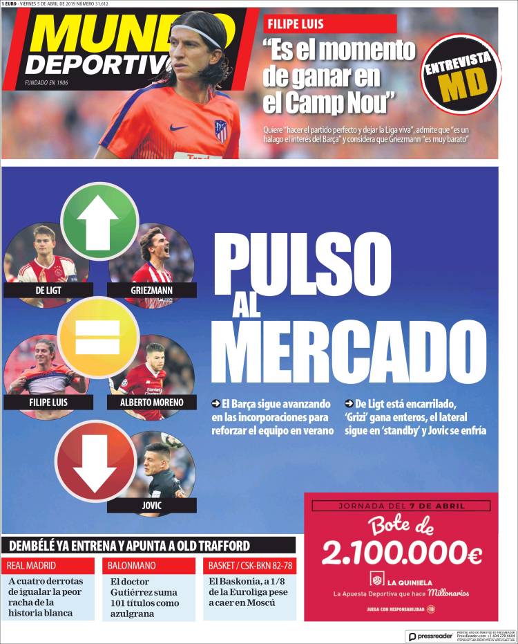 Portada de El Mundo Deportivo (Espa&ntilde;a)