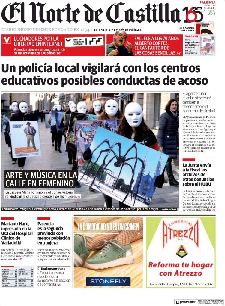 Portada de Norte de Castilla - Palencia (Espa&ntilde;a)