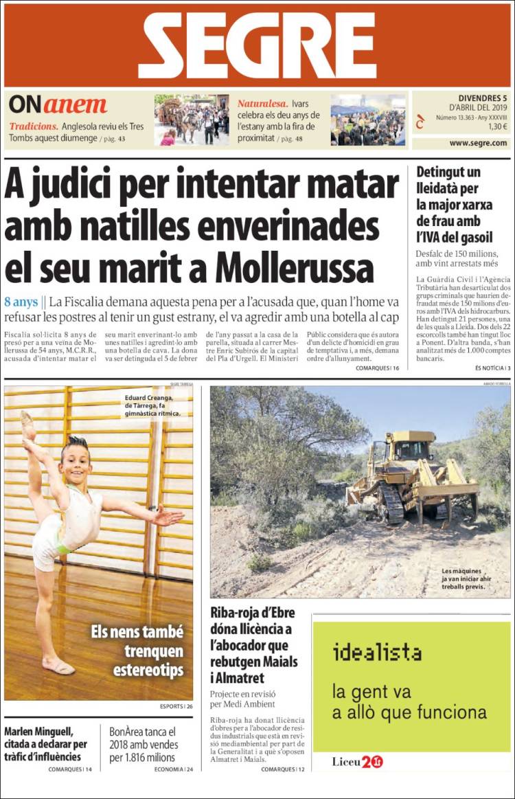 Portada de Segre (Espa&ntilde;a)