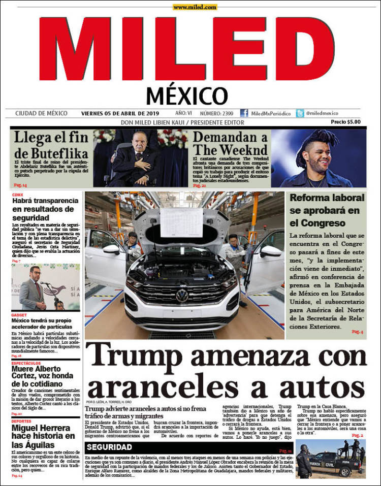 Portada de Miled (M&eacute;xico)