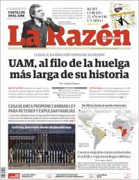 Portada de La Razón (M&eacute;xico)