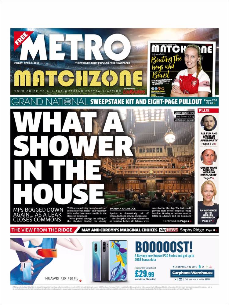 Portada de Metro (Reino Unido)