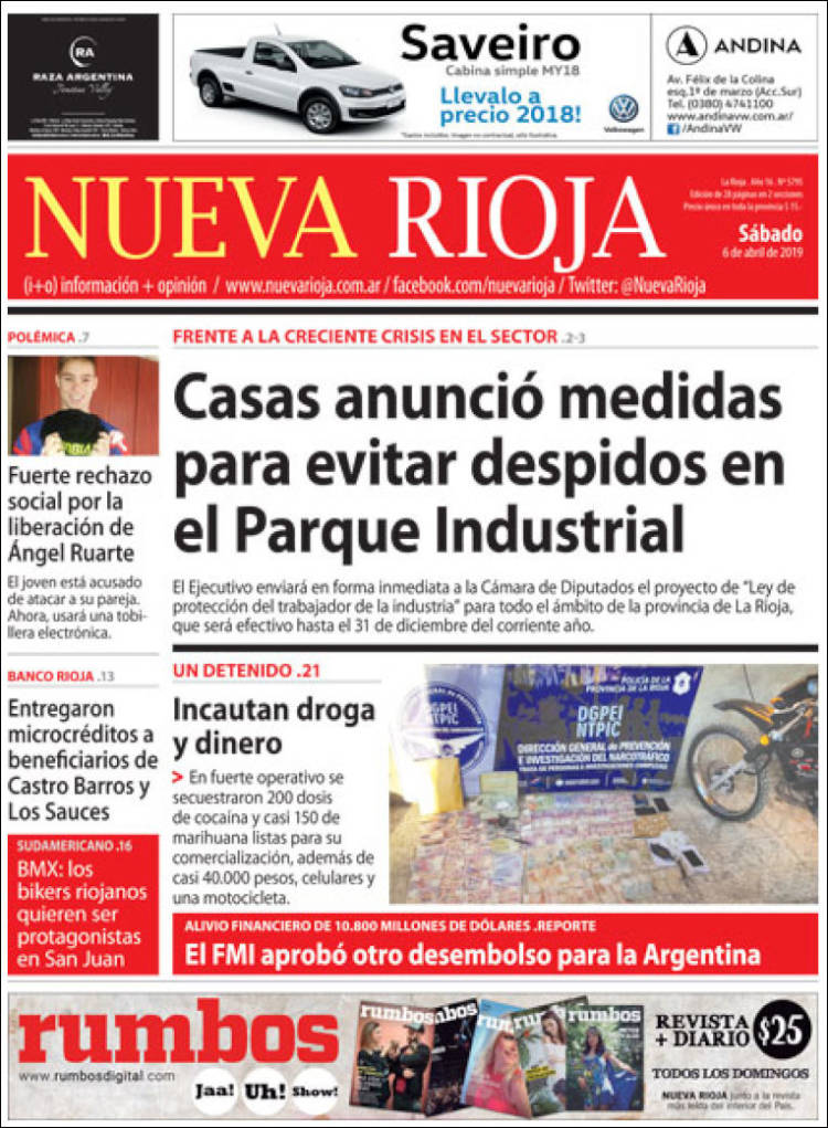 Portada de Nueva Rioja (Argentina)