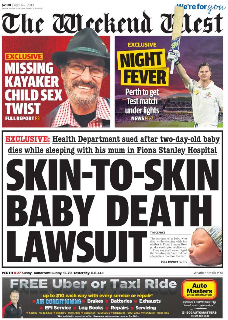 Portada de The West Australian (Australia)