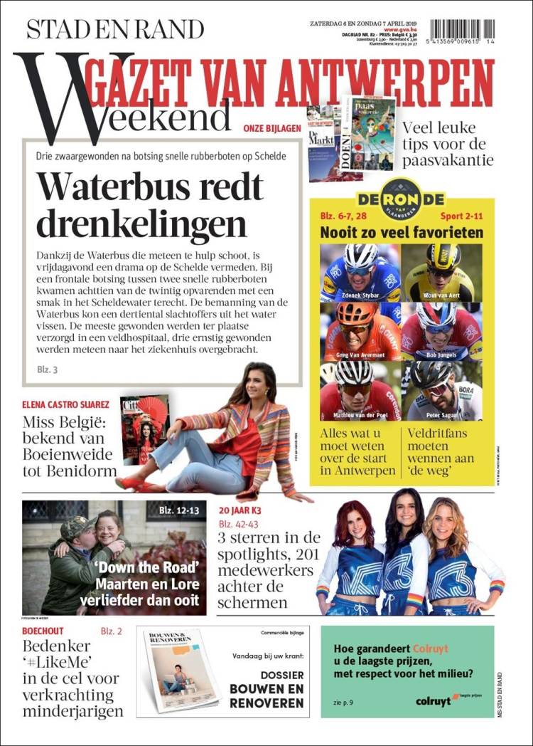 Portada de Gazet van Antwerpen (B&eacute;lgica)