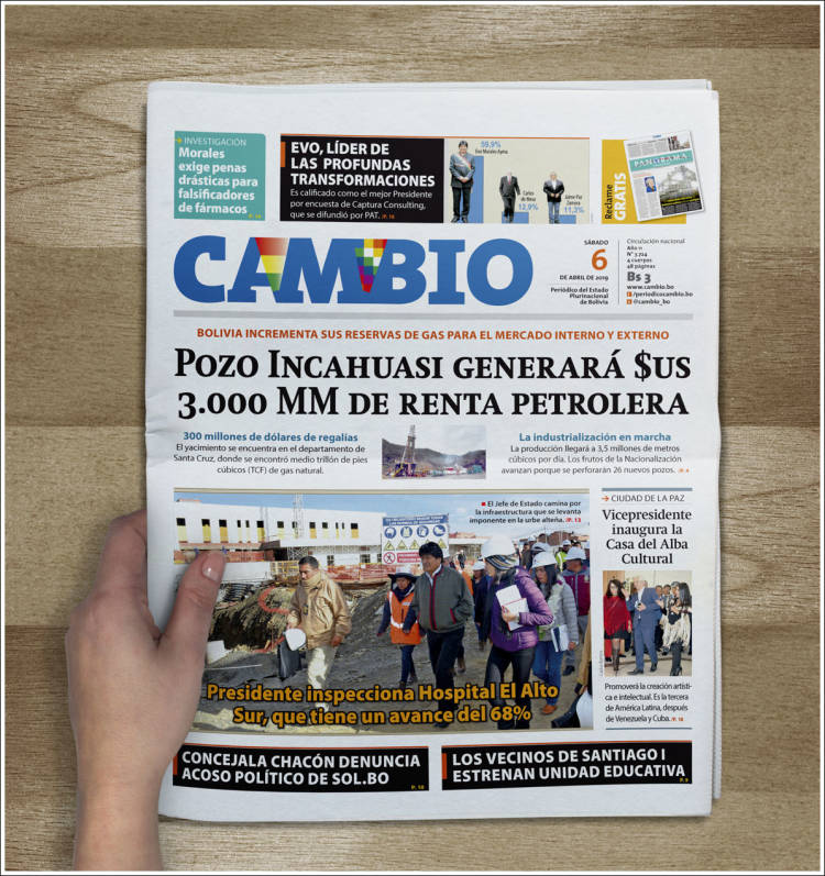 Portada de Cambio (Bolivia)