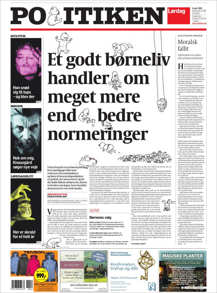 Portada de Politiken (Dinamarca)