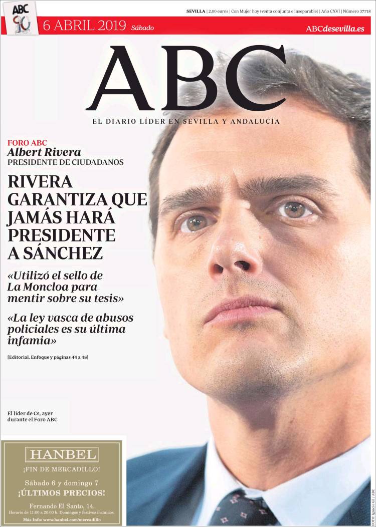 Portada de ABC - Sevilla (España)