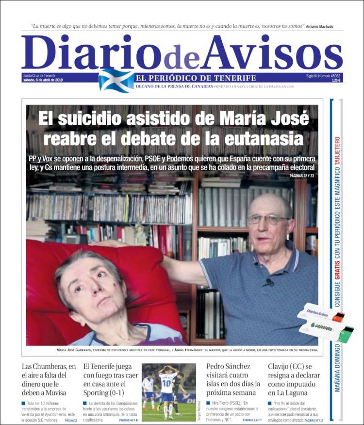 Portada de Diarios de Avisos (Espa&ntilde;a)