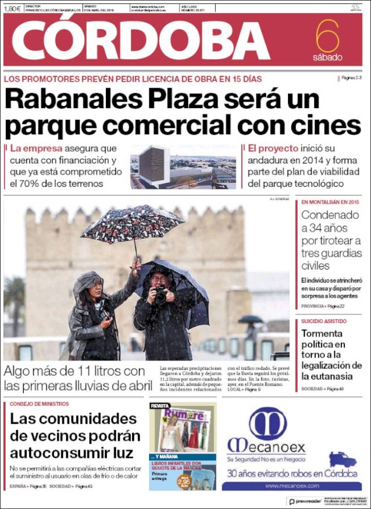 Portada de Diario de Córdoba (Espa&ntilde;a)