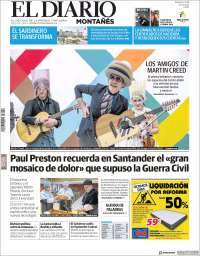 Portada de El Diario Montañés (España)