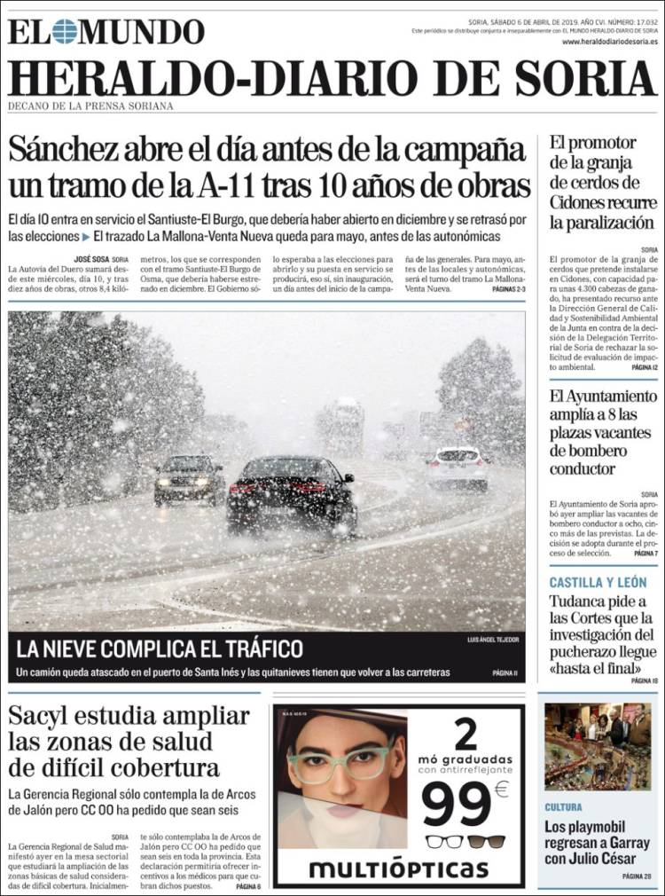 Portada de Diario de Soria (Espa&ntilde;a)
